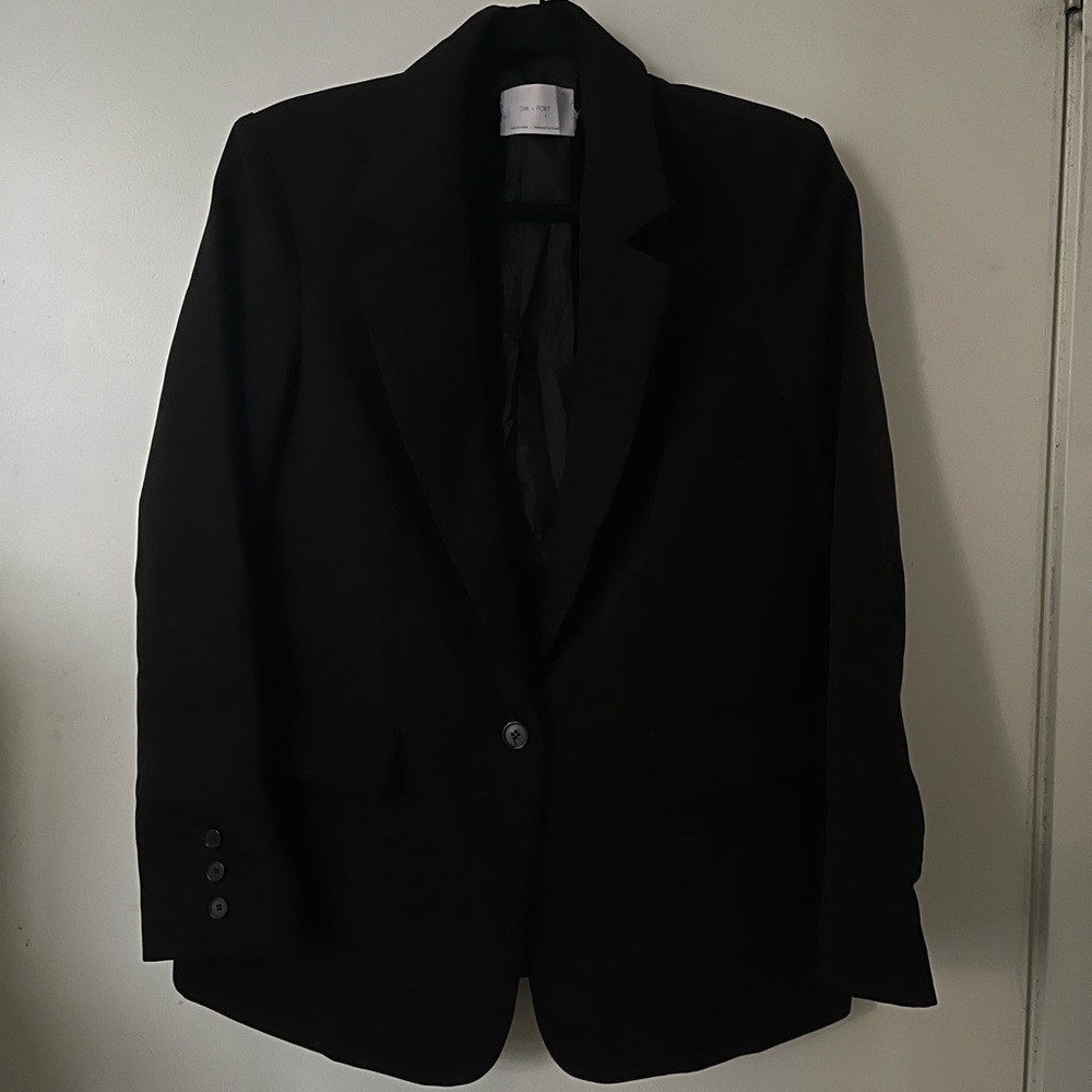 Oak + Fort Black Blazer